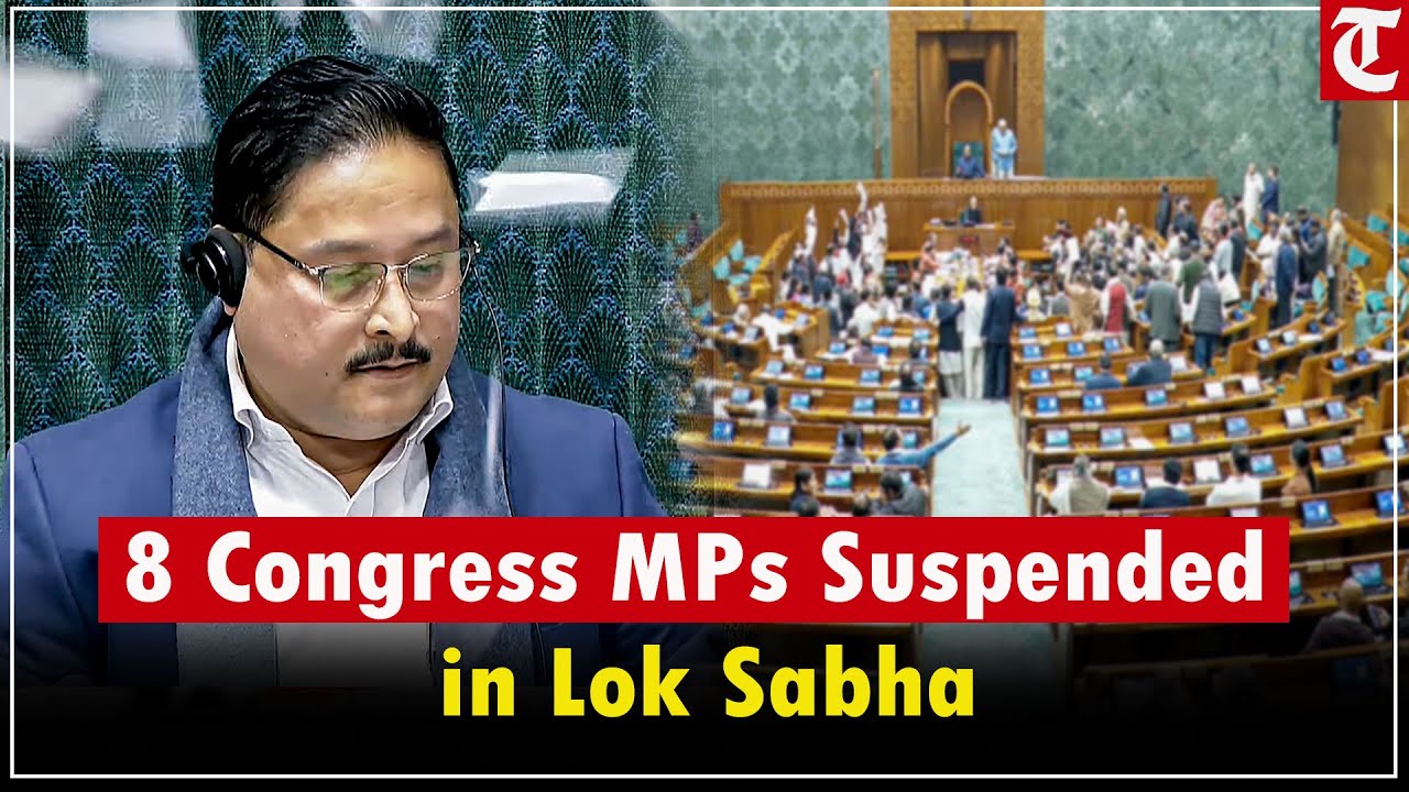 8 Congress MPs Suspended: Lok Sabha Erupts After Rahul Gandhi’s Fiery Speech
