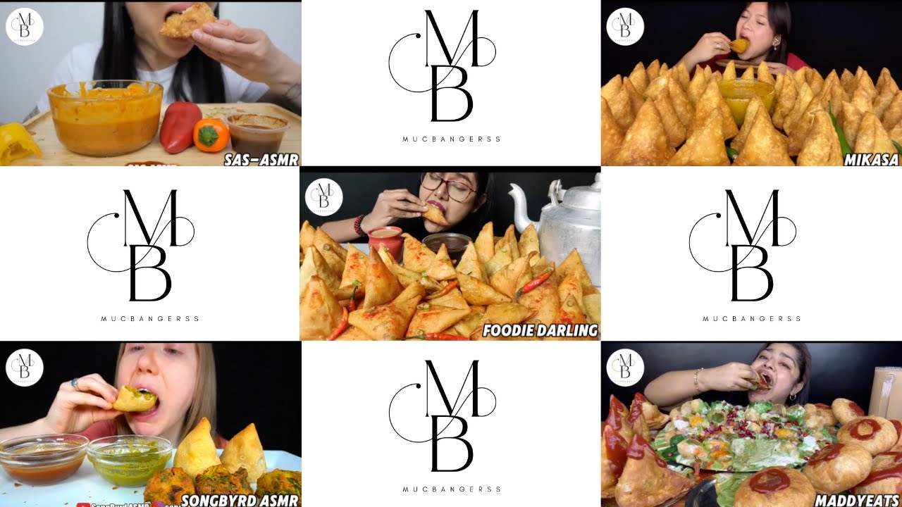 YUMMY CRUNCHY DELICIOUS SAMOSA ASMR MUKBANG COMPILATION