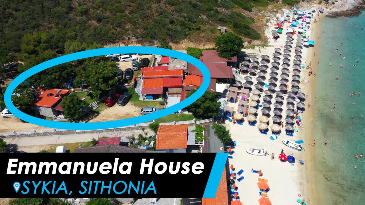 Emmanuela House, location on the Klimataria Beach, Sykia - Sithonia