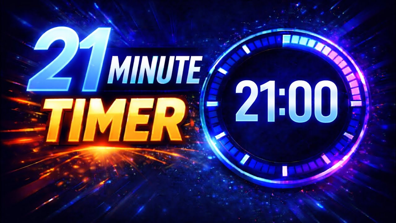 21 Minute Timer ⏱️ | Focus & Countdown | Online Timer Flow