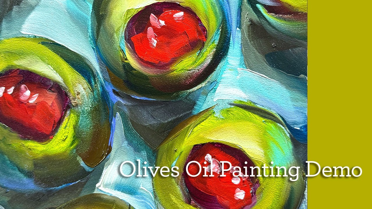Fun & Spontaneous Olive Painting - Live Studio Session
