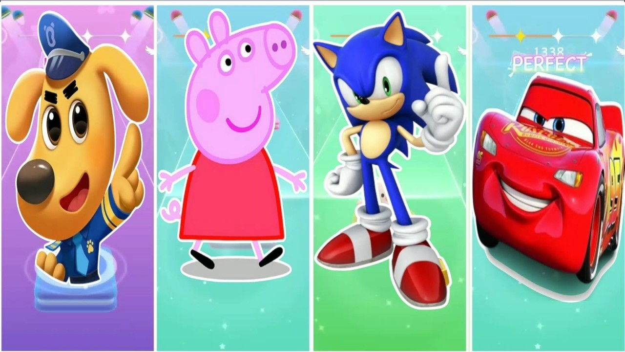 Sherif labrador vs Peppa pig vs Sonic vs Mcqueen