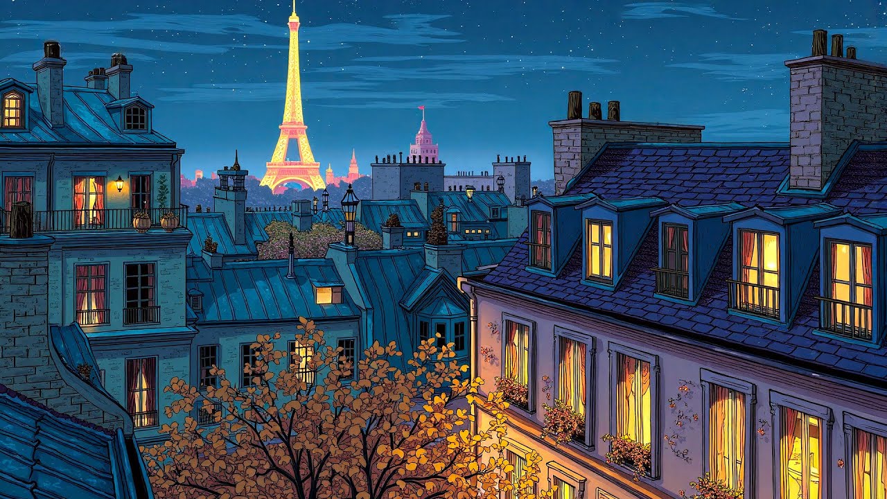 It’s summer in 1940s Paris with distant oldies playing in another room for unwind & sleep