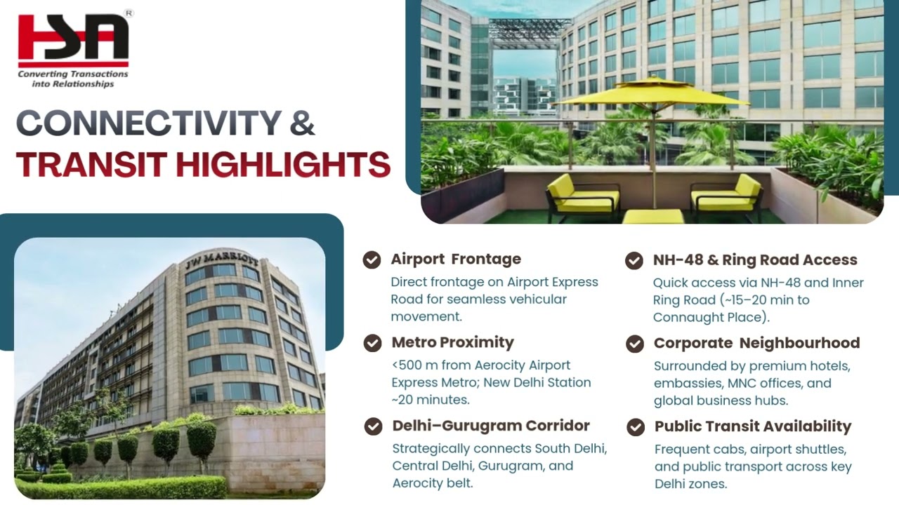 Aria Signature Offices Aerocity | Premium Office Space Near IGI Airport | HSN Realty #officespace