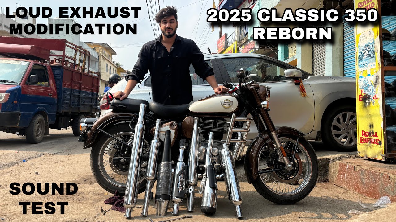 BS7 Reborn: пробуем разные выхлопные системы на Classic 350 Reborn 2025 года | Модификация громко...