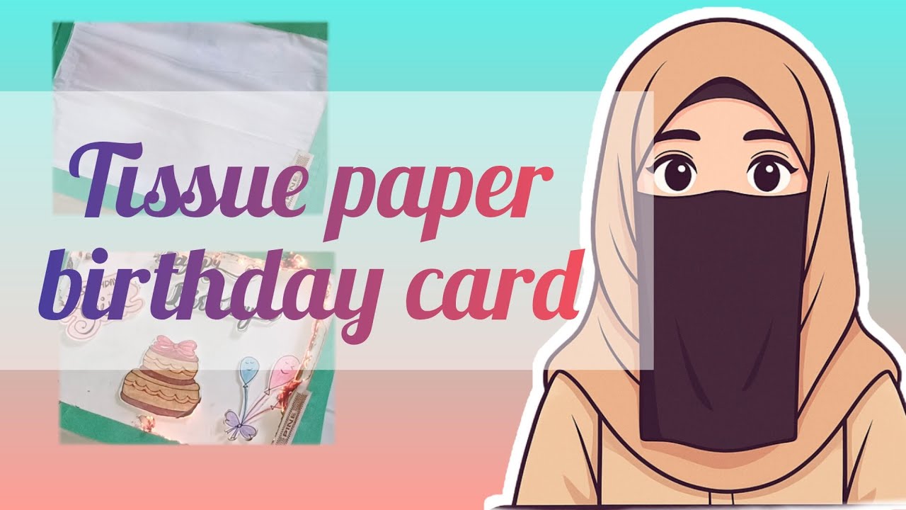 Tissue paper birthday card diy 💕✨#viral #viralvideo #viralvlog #viralcard 