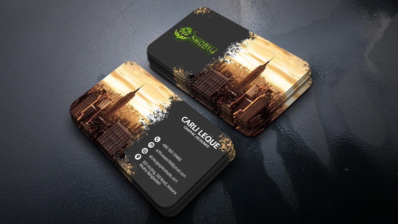 How to Design Creative Paint Splash Business Card - Photoshop Tutorial