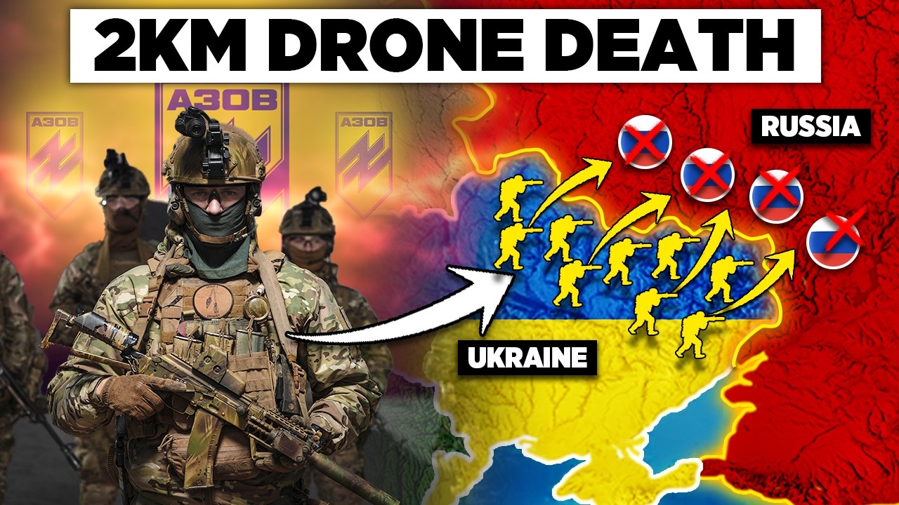 Украинское подразделение «Азов» потрясло НАТО своей «2-километровой» крепостью из беспилотников!