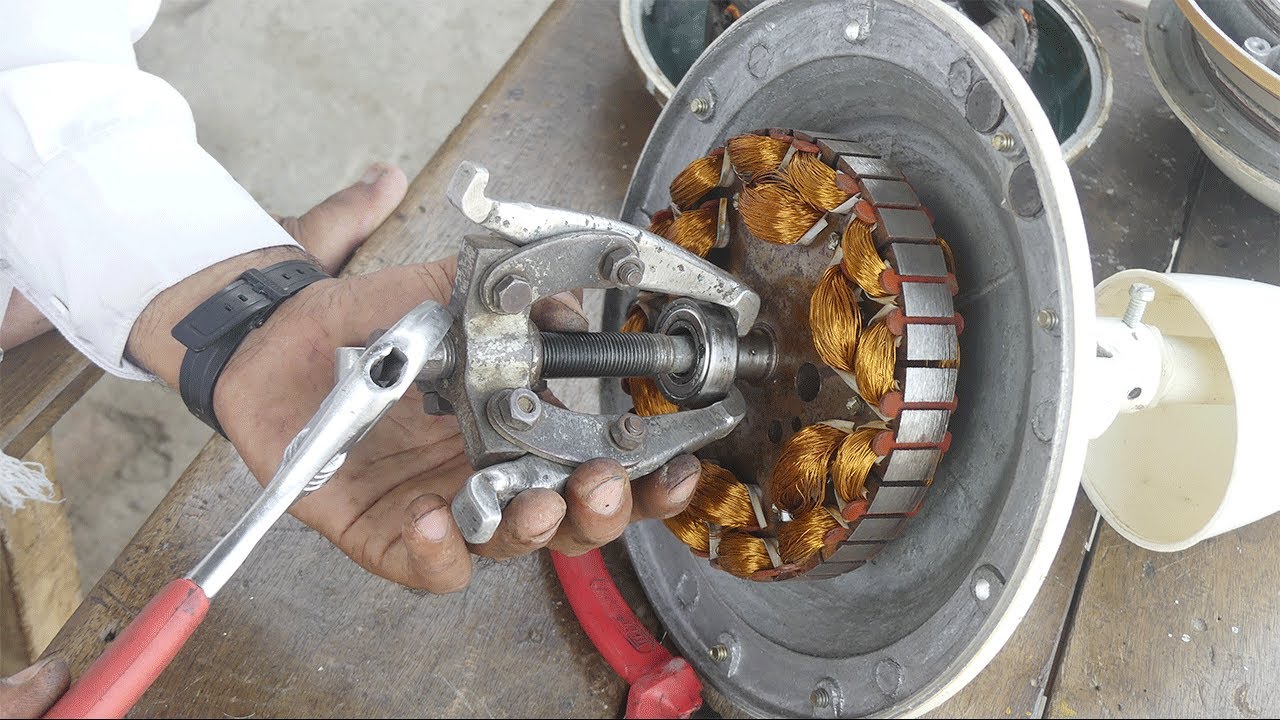 How to repair the new ceiling fan and replace the bearing