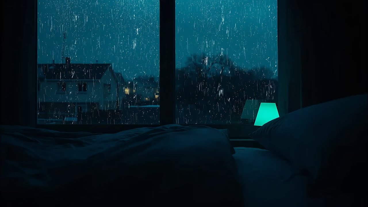 Calming Night Rain | Peaceful Rain at Night ASMR for Relax & Sleep