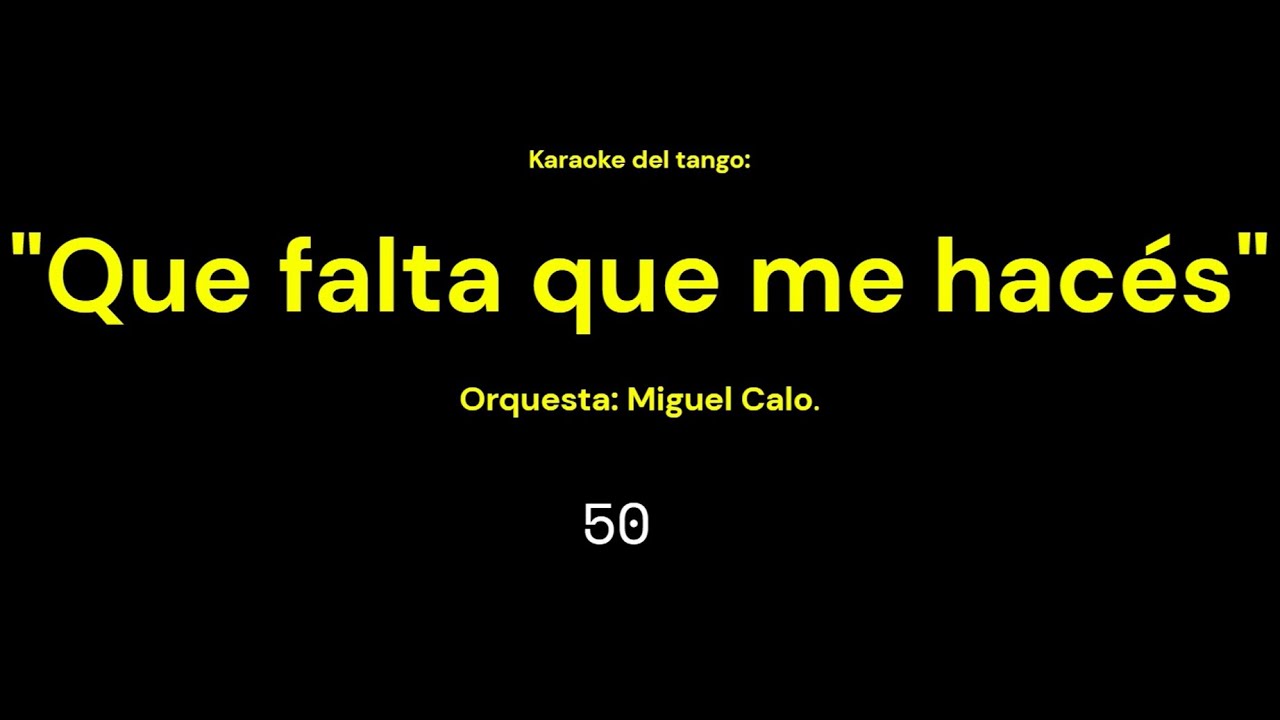 Karaoke del Tango:  