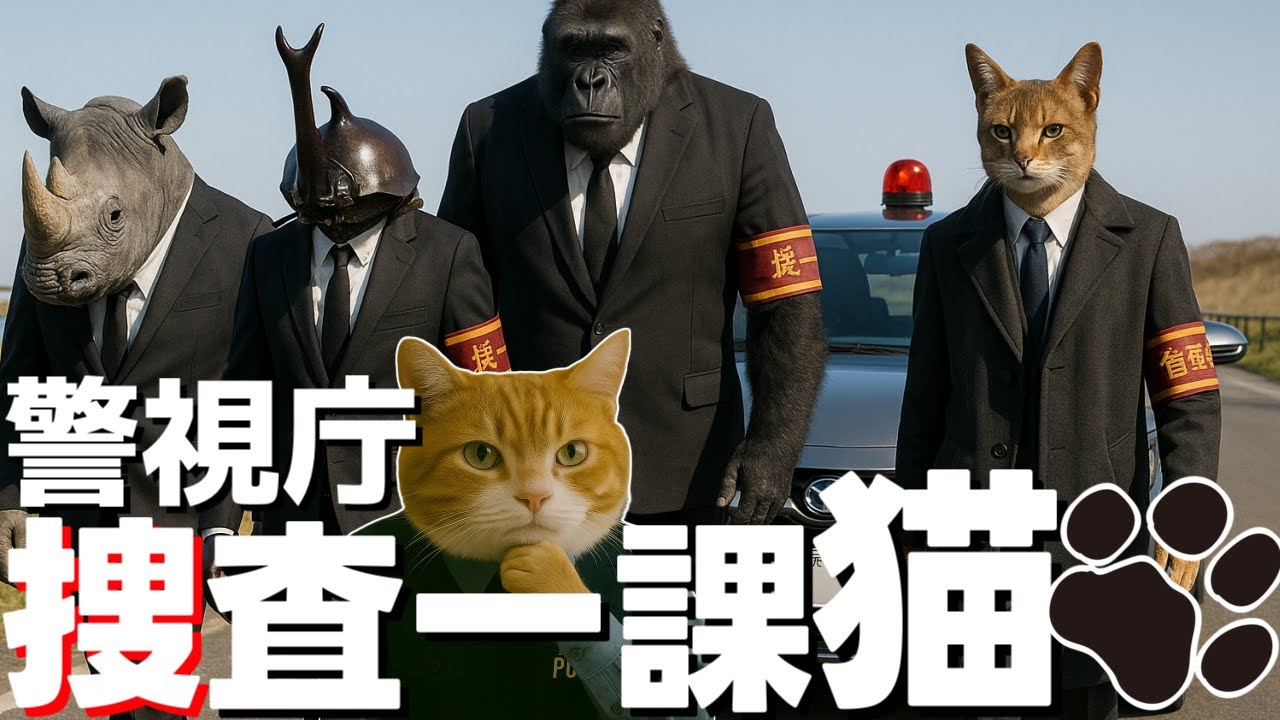 【踊る大捜査猫!?】犯人は誰だ！青酸カリカリ事件発生！警視庁捜査一課がついに臨場！【AI猫警察24時】