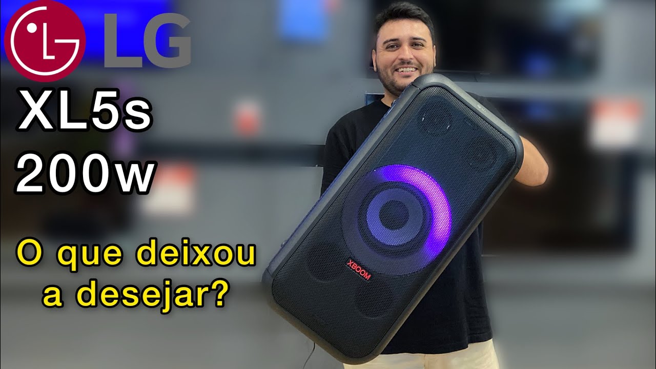 (Unboxing)LG XBOOM XL5S nos mínimos detalhes, fiquei surpreso na qualidade de som.