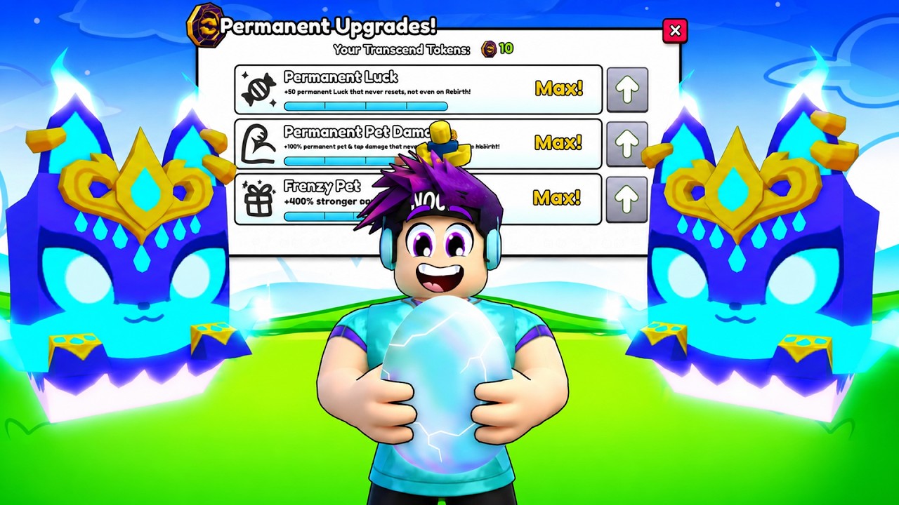 MAX Transcending For CRAZY LUCK in Pet Sim 99!