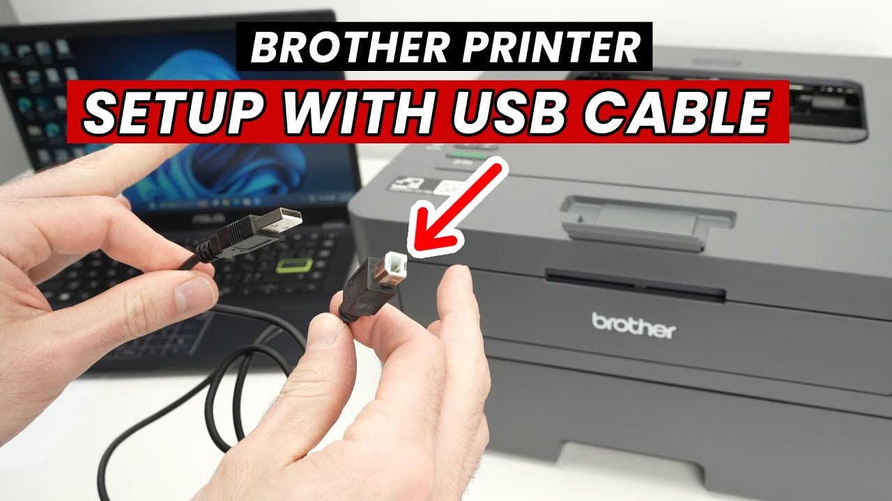 Как настроить лазерный принтер Brother с помощью USB-кабеля