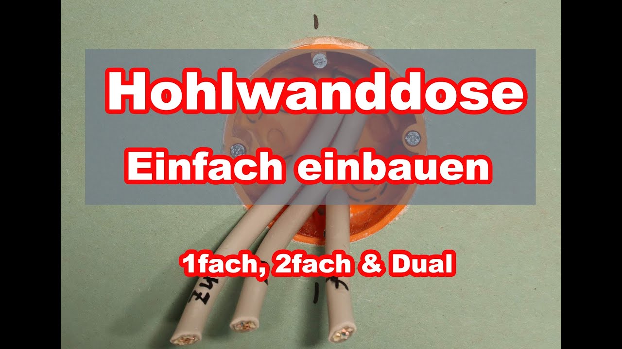 Hohlwanddose einfach einbauen. Fertighaus Spezial mit 1fach, 2fach und Dual-Dosen.