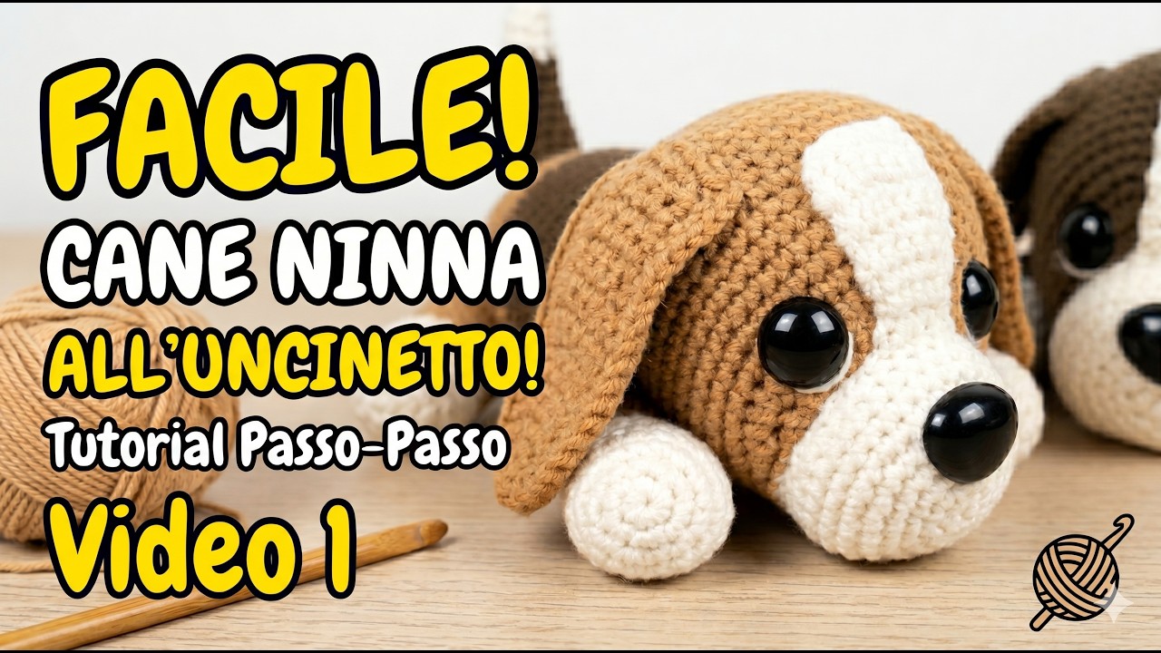 Sweet puppy amigurumi, VIDEO 1 Cagnolino amigurumi, mini amigurumi crochet per principianti