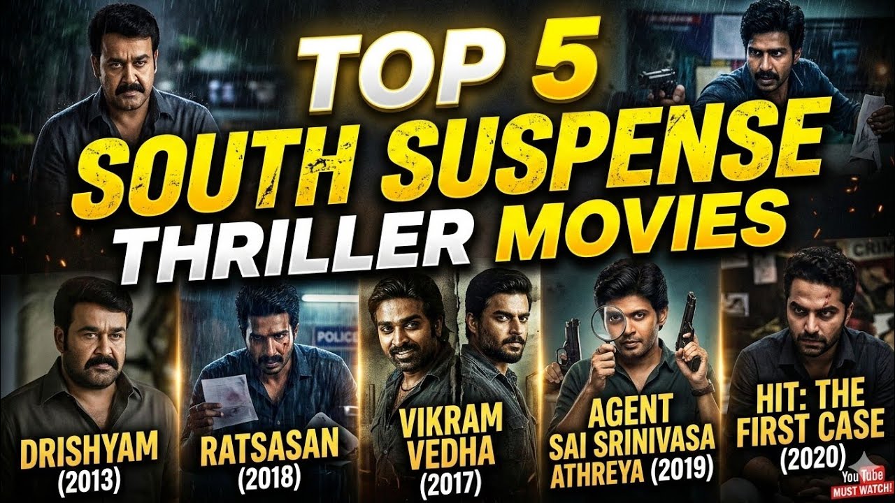 Top 5 South Indian Suspense Thriller Movies | South Suspense thriller Movies| South Movies 