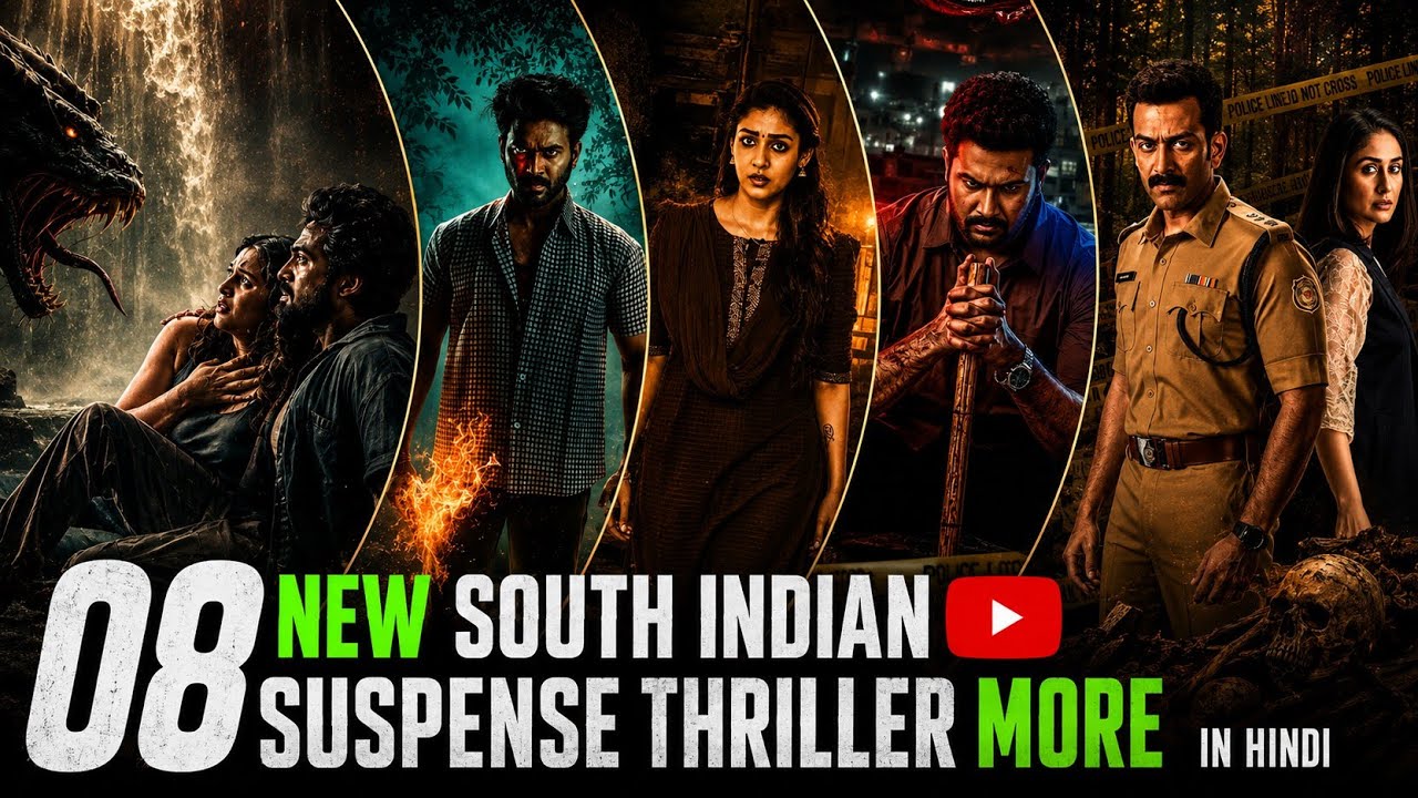 Top 8 New South suspense movies on Youtube| Malayalam thriller movies 2026