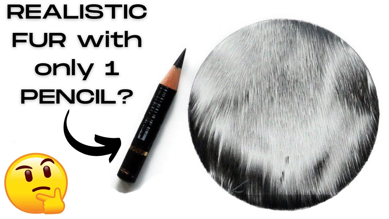 REALISTIC FUR with ONLY 1 PENCIL? HOW to DRAW SHORT FUR