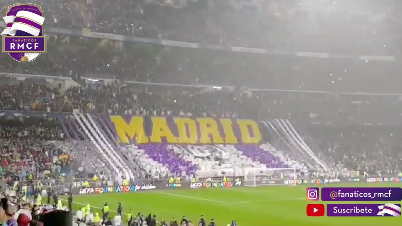 FANS RMCF - Himno de la décima + Tifo: Real Madrid vs PSG
