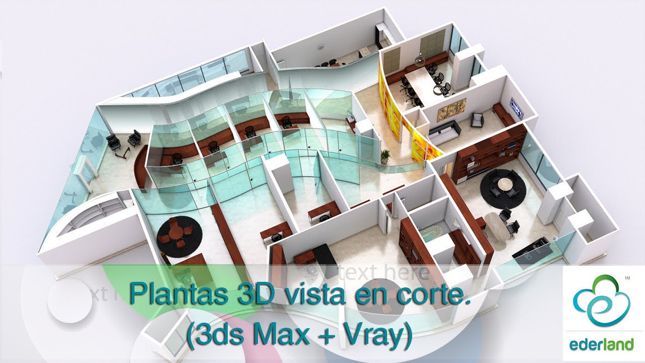 Plantas Arquitectónicas en 3D ( 3ds MAx + Vray)