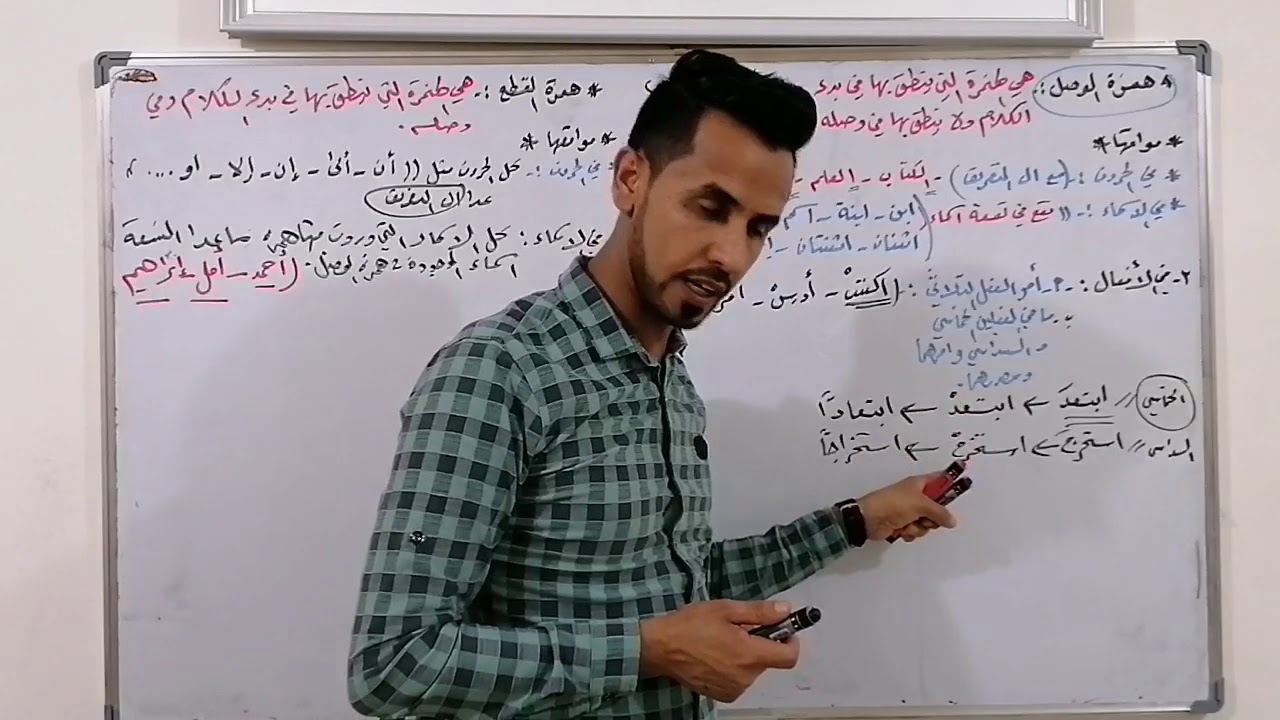 الثالث متوسط (الاملاء) (همزة الوصل و القطع)