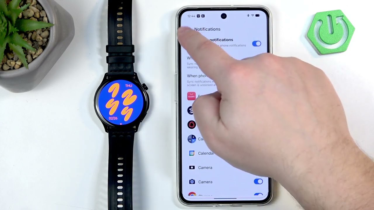 OPPO Watch S – Включение уведомлений с телефона на Android