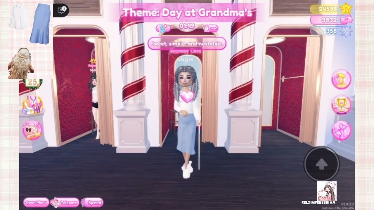 The theme is.  Day at Grandma's in DTI 💖 Roblox #grandma#roblox#dti 