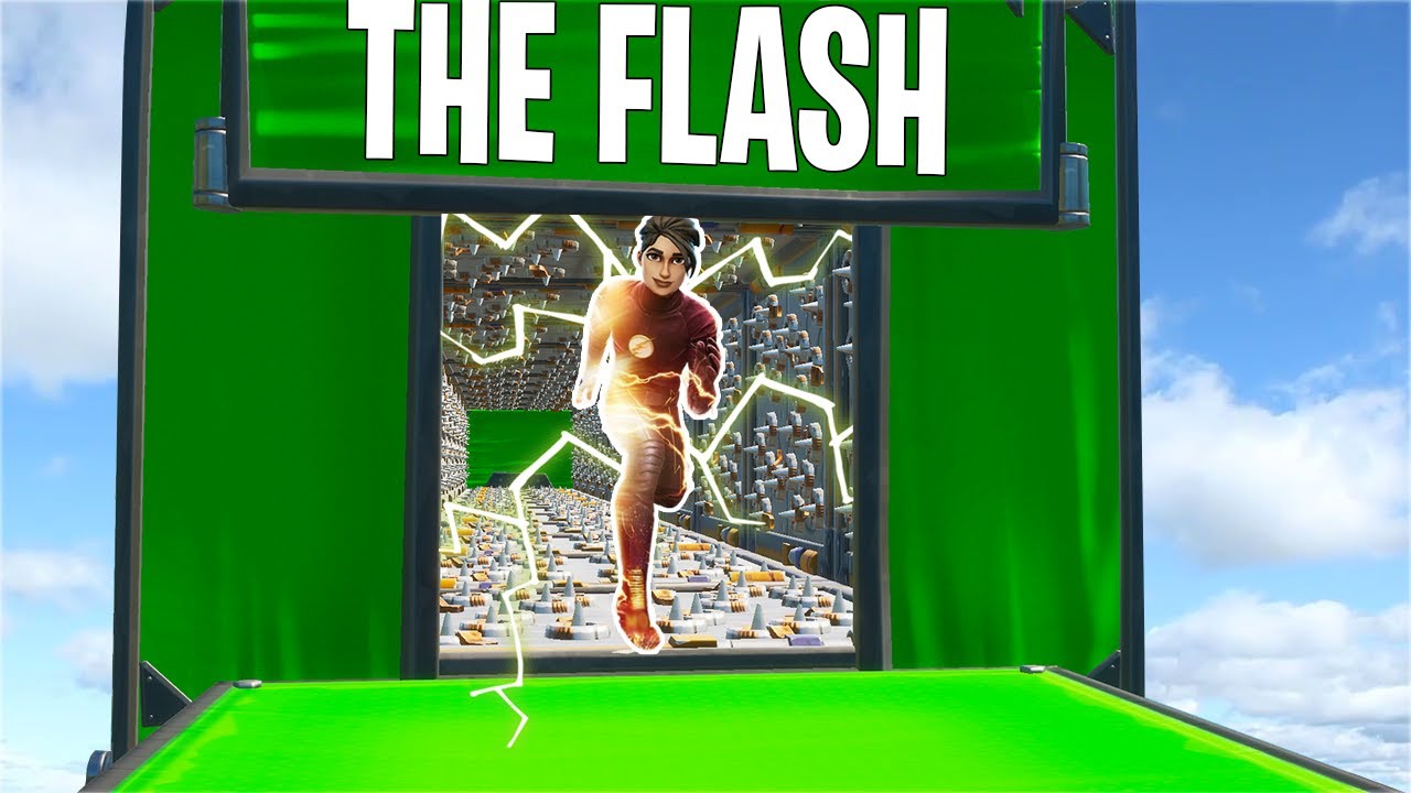I became the FLASH in this 25 level Deathrun... *FUN* (Fortnite Creative)