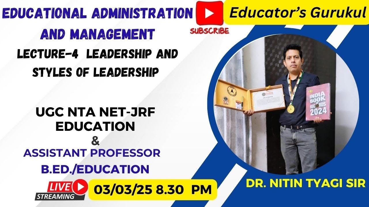 UGC NTA NET EDUCATION & UPHESC ASSISTANT PROFESSOR B.E.D/EDUCATION BY DR. NITIN TYAGI