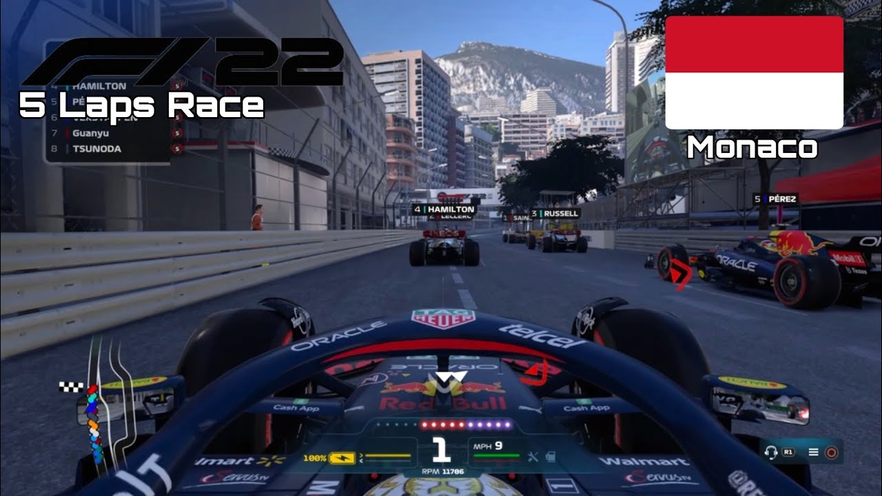F1 2022 GAME | 5 Laps Race Monaco - Max Verstappen | PS4 Gameplay
