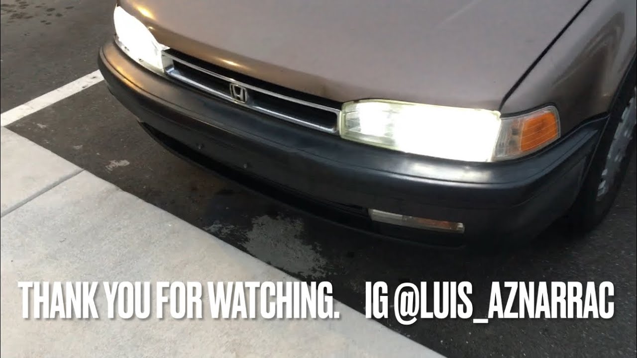 Honda Accord 1991 CB7 headlight conversion -halogen to LED