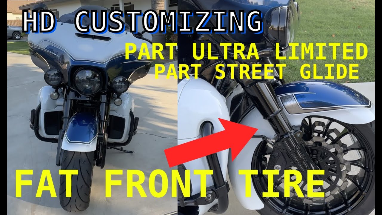 CUSTOM FAT FRONT TIRE!!! HARLEY DAVIDSON  | GPOPS & GIGI