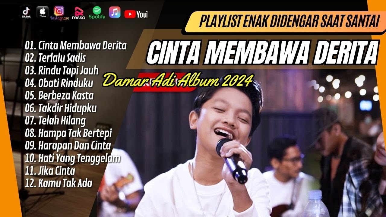 DAMAR ADJI FT CANTIKA -CINTA MEMBAWA DERITA | RINDU TAPI JAUH || LAGU POP TERPOPULER 2024