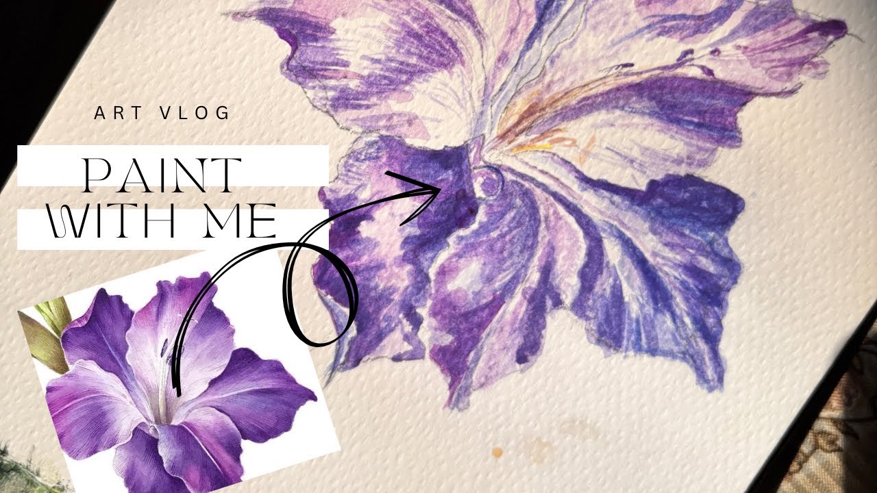 Paint with me step by step in peaceful afternoon; asmr relaxing video. 
