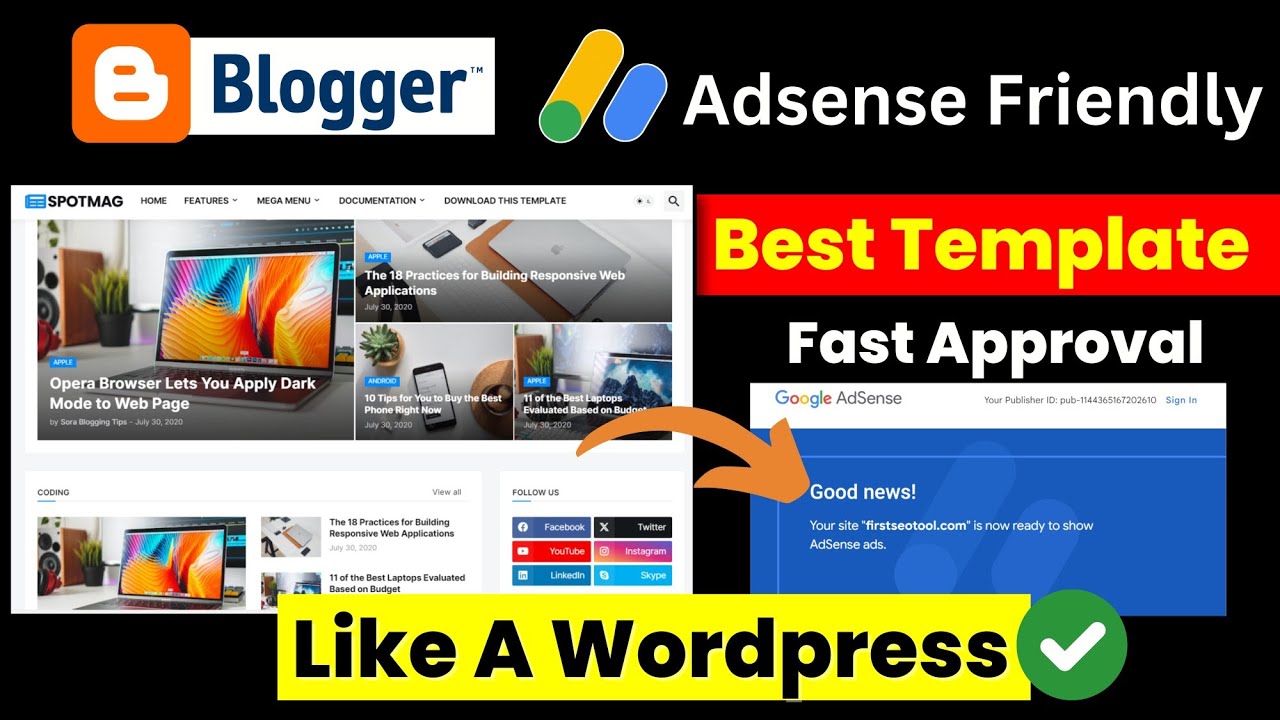 Best Blogger Template 2024 Like A WordPress | Free Blogger Template | AdSense Friendly