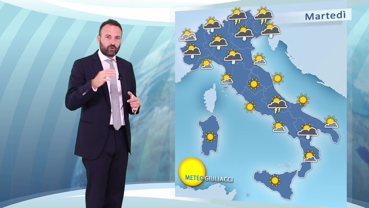 Previsioni per marted&igrave; 26 luglio: instabilit&agrave; sparsa al Nord, Marche e Umbria, caldo e sole al Sud