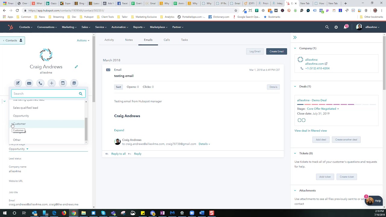 Updating lead status in HubSpot