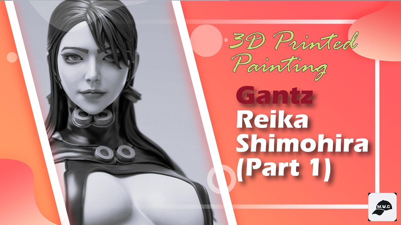 3D Printed Painting Gantz Reika Shimohira (Part 1/4)