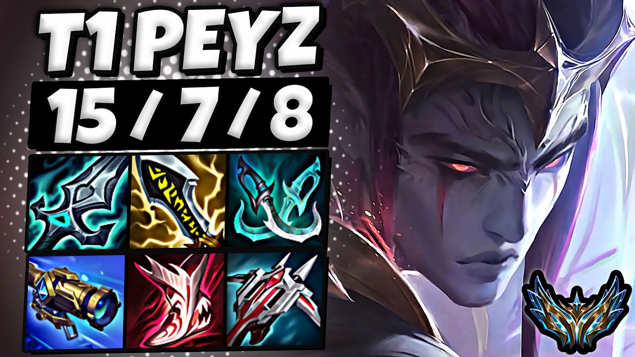 T1 Peyz Aphelios против Draven [ АДК ] Корея Претендент 2488 ЛП | Патч 26.11