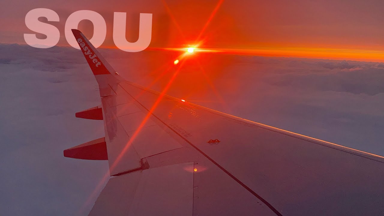 Sunset Southampton Skyrocket | easyJet A320NEO Powerful Steep Takeoff from Southampton Airport 