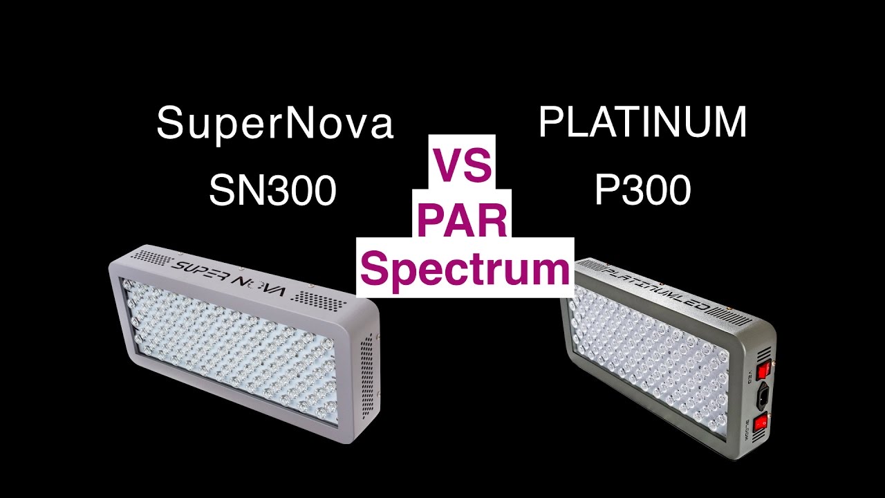 LED Grow Light PAR & Spectrum Compare test : SuperNova SN300 VS Platinum P300