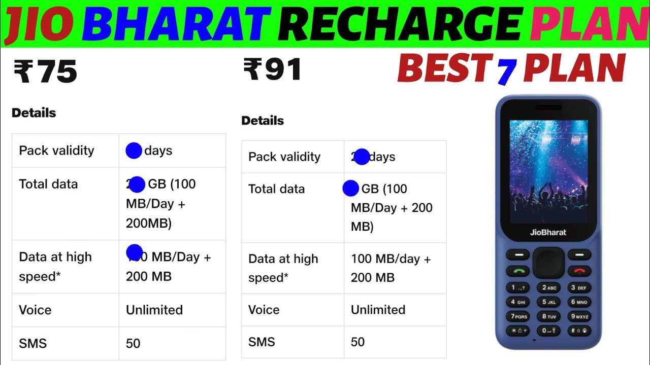 Jio Bharat Mobile Phone Recharge Plan 2024 / Best Recharge Plan For Jio Bharat Phone