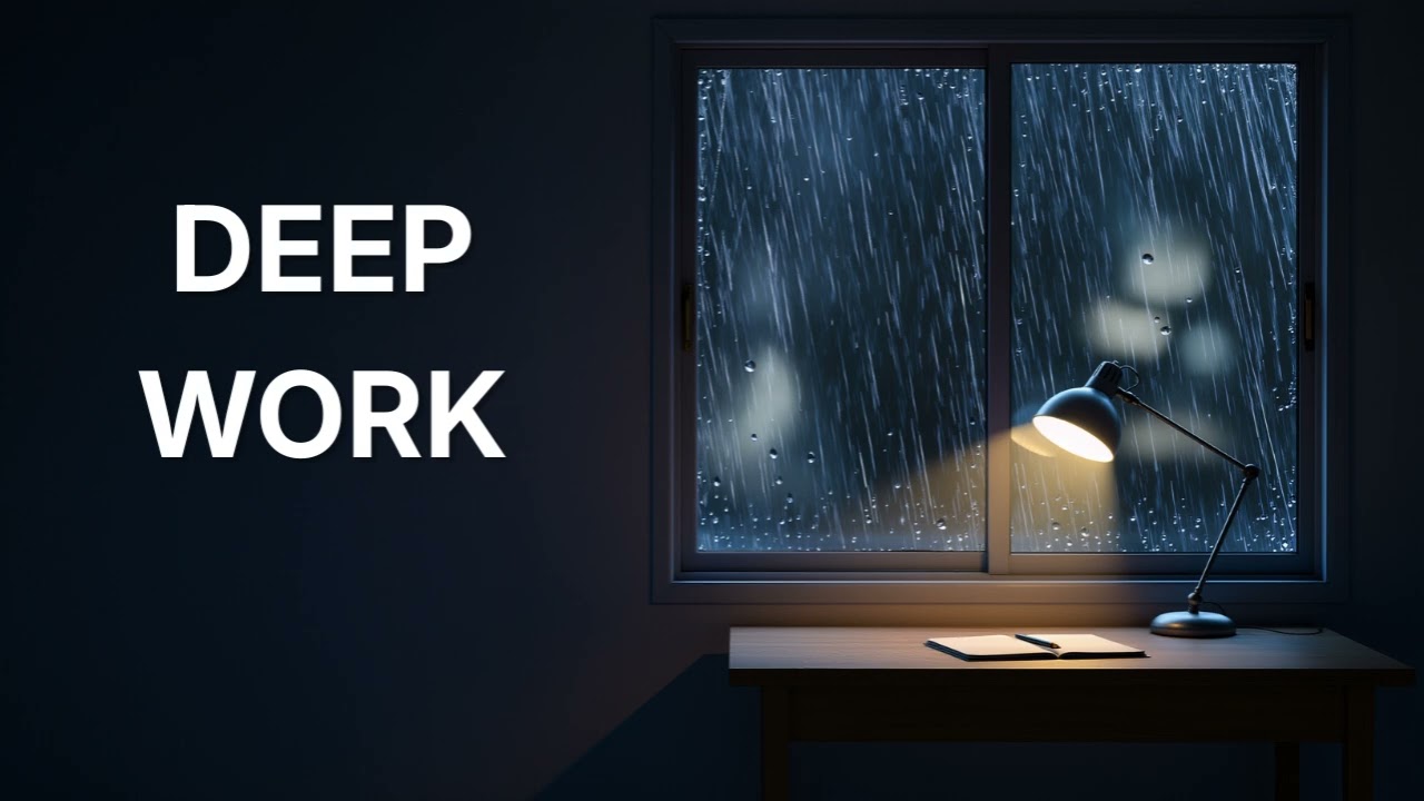 Rainy Night LoFi 🌧️ Deep Work Session | 1 Hour Productivity