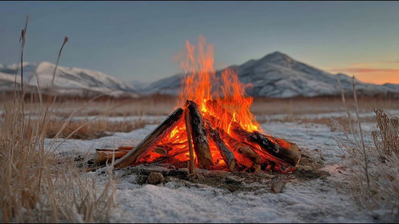 Fireplace Ambience for Insomnia | Quiet Winter Night Relaxation
