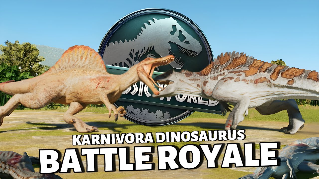 AKHIRNYA PERTARUNGAN SEMUA DINO KARNIVORA DALAM SATU ARENA KEMBALI LAGI DI JWE 3