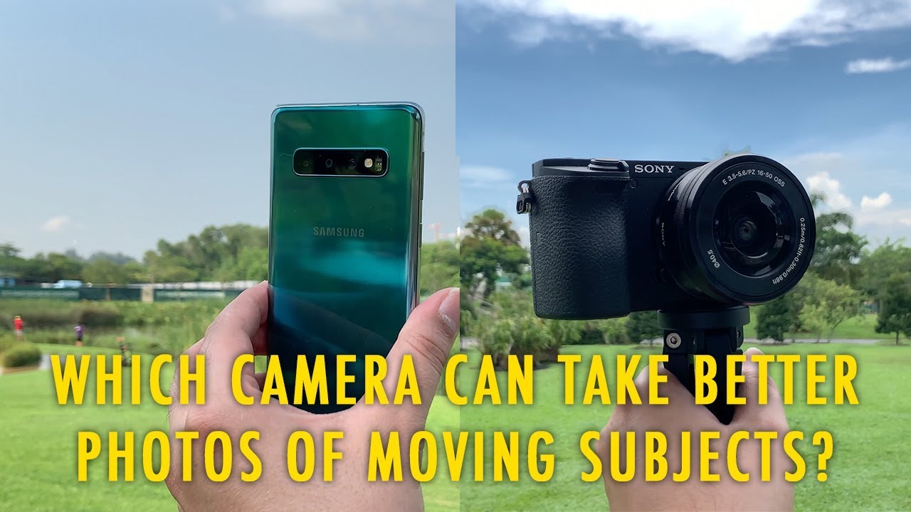 Samsung s10 vs Sony A6500 - Taking Photos of Moving Subjects Challenge!