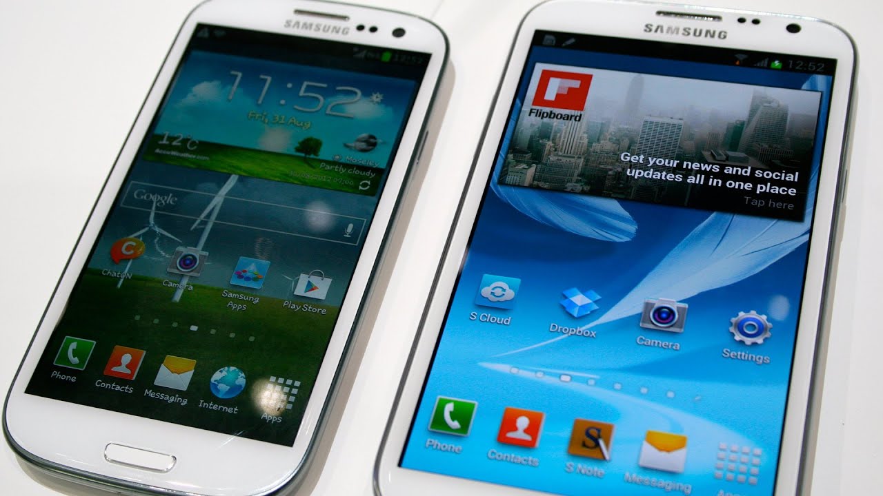 Samsung Galaxy S III por&oacute;wnie z Galaxy S II