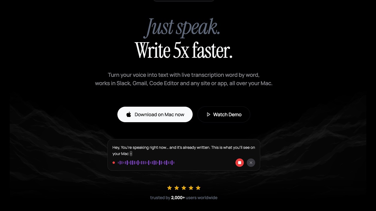 Meet TalkFlowy: Native Mac Real Time Live Transcription,  No Subscription, Works Offline